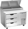 Beverage-Air - 46" Pizza Prep Table w/ 3 Drawers - DPD46HC-3