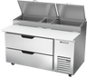 Beverage-Air - 60" Pizza Prep Table w/ 2 Drawers - DPD60HC-2