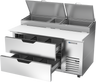 Beverage-Air - 60" Pizza Prep Table w/ 2 Drawers - DPD60HC-2