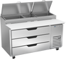 Beverage-Air - 60" Pizza Prep Table w/ 3 Drawers - DPD60HC-3