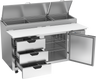 Beverage-Air - 67" Pizza Prep Table w/ 1 Door & 3 Drawers - DPD67HC-3