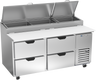 Beverage-Air - 67" Pizza Prep Table w/ 4 Drawers - DPD67HC-4