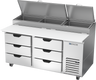 Beverage-Air - 67" Pizza Prep Table w/ 6 Drawers - DPD67HC-6