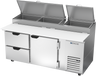 Beverage-Air - 72" Pizza Prep Table w/ 1 Door & 2 Drawers - DPD72HC-2