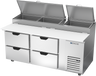 Beverage-Air - 72" Pizza Prep Table w/ 4 Drawers - DPD72HC-4