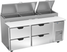 Beverage-Air - 72" Pizza Prep Table w/ 4 Drawers - DPD72HC-4