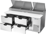Beverage-Air - 72" Pizza Prep Table w/ 4 Drawers - DPD72HC-4