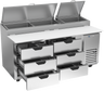 Beverage-Air - 72" Pizza Prep Table w/ 6 Drawers - DPD72HC-6