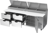Beverage-Air - 93" Pizza Prep Table w/ 1 Door & 4 Drawers - DPD93HC-4