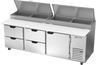 Beverage-Air - 93" Pizza Prep Table w/ 1 Door & 4 Drawers - DPD93HC-4