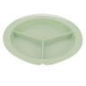 G.E.T - SuperMel 9" Green 3-Compartment Plate (12 Per Case) - CP-530-G