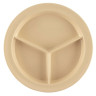 G.E.T - SuperMel 9" Tan 3-Compartment Plate (12 Per Case) - CP-530-T
