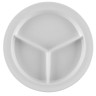 G.E.T - SuperMel 9" White 3-Compartment Plate (12 Per Case) - CP-530-W