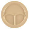 G.E.T - SuperMel 10" Tan 3-Compartment Plate (12 Per Case) - CP-531-T