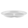 G.E.T - SuperMel 10" White 3-Compartment Plate (12 Per Case) - CP-531-W