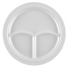 G.E.T - SuperMel 10" White 3-Compartment Plate (12 Per Case) - CP-531-W