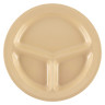 G.E.T - SuperMel 11" Tan 3-Compartment Plate (12 Per Case) - CP-532-T
