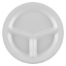 G.E.T - SuperMel 11" White 3-Compartment Plate (12 Per Case) - CP-532-W