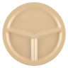 G.E.T - SuperMel 10" Tan 3-Compartment Plate (12 Per Case) - CP-533-T