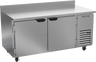 Beverage-Air - 67" Mobile Worktop Refrigerator w/ 2 Solid Swing Doors - WTR67AHC