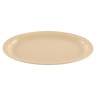 G.E.T - SuperMel 11.75" x 8.25" Tan Oval Platter (24 Per Case) - OP-612-T
