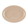 G.E.T - SuperMel 13.25" x 9.75" Sandstone Oval Platter (12 Per Case) - OP-614-S
