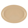 G.E.T - SuperMel 15.75" x 11" Tan Oval Platter (12 Per Case) - OP-616-T