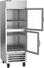 Beverage-Air - 27" Horizon Stainless Steel Reach-In Refrigerator w/ 2 Glass Swing Half Doors - HBR23HC-1-HG