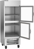 Beverage-Air - 30" Horizon Stainless Steel Reach-In Refrigerator w/ 2 Glass Swing Half Doors - HBR27HC-1-HG
