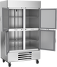 Beverage-Air - 47" Horizon Stainless Steel Reach-In Refrigerator w/ 4 Solid Swing Half Doors - HBR44HC-1-HS