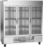 Beverage-Air - 75" Horizon Stainless Steel Reach-In Refrigerator w/ 3 Glass Swing Doors - HBR72HC-1-G
