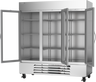 Beverage-Air - 75" Horizon Stainless Steel Reach-In Refrigerator w/ 3 Glass Swing Doors - HBR72HC-1-G