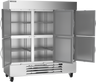Beverage-Air - 75" Horizon Stainless Steel Reach-In Refrigerator w/ 6 Solid Swing Half Doors - HBR72HC-1-HS