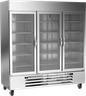 Beverage-Air - 75" Horizon Stainless Steel Reach-In Refrigerator/Freezer w/ 3 Glass Swing Doors - HBRF72HC-1-B-G