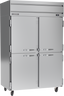 Beverage-Air - 52" Horizon Stainless Steel Reach-In Freezer w/ 4 Solid Swing Half Doors - HF2HC-1HS