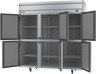 Beverage-Air - 78" Horizon Stainless Steel Reach-In Freezer w/ 6 Solid Swing Half Doors - HF3HC-1HS
