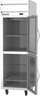 Beverage-Air - 26" Horizon Stainless Steel Reach-In Freezer w/ 2 Glass Swing Half Doors - HFP1HC-1HG