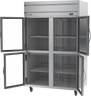 Beverage-Air - 52" Horizon Stainless Steel Reach-In Freezer w/ 4 Glass Swing Half Doors - HFP2HC-1HG