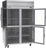 Beverage-Air - 52" Horizon Stainless Steel Reach-In Freezer w/ 4 Glass Swing Half Doors - HFP2HC-1HG