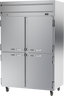 Beverage-Air - 52" Horizon Stainless Steel Reach-In Freezer w/ 4 Solid Swing Half Doors - HFP2HC-1HS