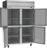 Beverage-Air - 52" Horizon Stainless Steel Reach-In Freezer w/ 4 Solid Swing Half Doors - HFP2HC-1HS