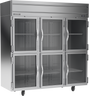 Beverage-Air - 78" Horizon Stainless Steel Reach-In Freezer w/ 6 Glass Swing Half Doors - HFP3HC-1HG