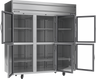 Beverage-Air - 78" Horizon Stainless Steel Reach-In Freezer w/ 6 Glass Swing Half Doors - HFP3HC-1HG