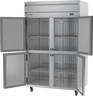 Beverage-Air - 52" Horizon Stainless Steel Reach-In Freezer w/ 4 Solid Swing Half Doors - HFPS2HC-1HS
