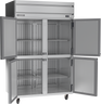 Beverage-Air - 52" Horizon Stainless Steel Reach-In Freezer w/ 4 Solid Swing Half Doors - HFPS2HC-1HS