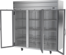 Beverage-Air - 78" Horizon Stainless Steel Reach-In Freezer w/ 3 Glass Swing Doors - HFPS3HC-1G