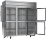 Beverage-Air - 78" Horizon Stainless Steel Reach-In Freezer w/ 6 Glass Swing Half Doors - HFPS3HC-1HG