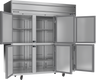Beverage-Air - 78" Horizon Stainless Steel Reach-In Freezer w/ 6 Solid Swing Half Doors - HFPS3HC-1HS