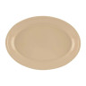 G.E.T - SuperMel 12" x 8.5" Tan Oval Platter (24 Per Case) - OP-912-T