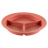 G.E.T - SuperMel 9" Mauve 3-Compartment Plate (12 Per Case) - P-1530-MAV